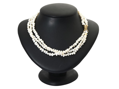 Smycken, PÄRLCOLLIER, 3-rader