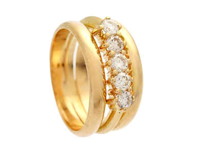 Smycken, RING, 18K guld