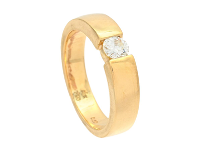 Smycken, ENSTENSRING, 18K guld