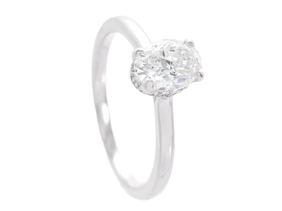 Smycken, RING, 18K vitguld