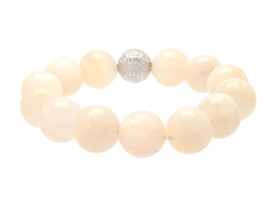 Smycken, ARMBAND, kulor av vit labradorit 15,5 mm