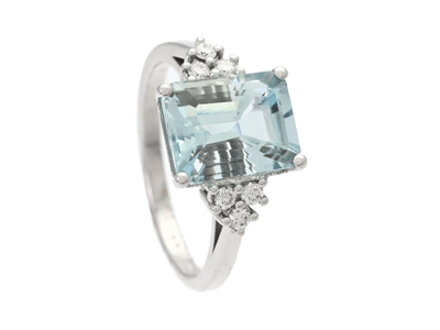 Smycken, RING, 18K vitguld