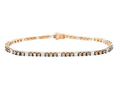 Smycken, TENNISARMBAND, 18K roséguld/vitguld