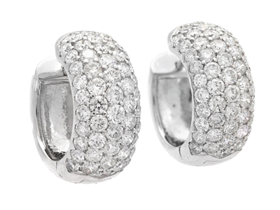 Smycken, ÖRRINGAR, 18K vitguld