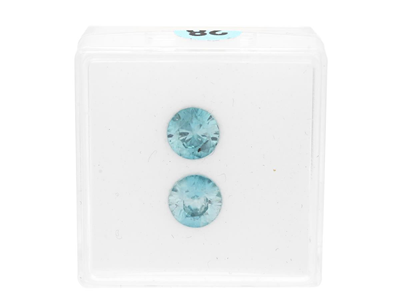 Ädelstenar, 2 ZIRKONER, runda