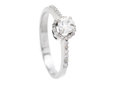 Smycken, RING, 18K vitguld