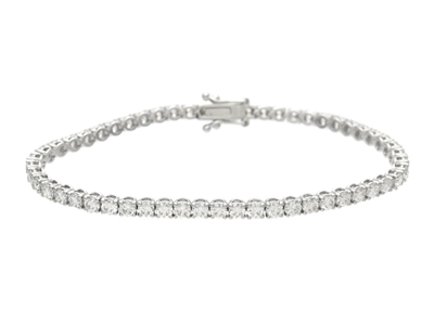 Smycken, TENNISARMBAND, 18K vitguld