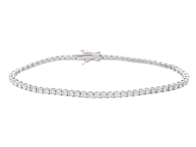 Smycken, TENNISARMBAND, 18K vitguld