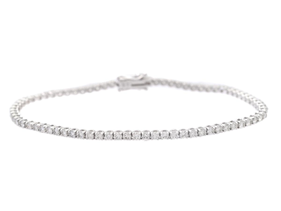 Smycken, TENNISARMBAND, 18K vitguld