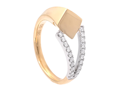 Smycken, RING, 18K guld/vitguld