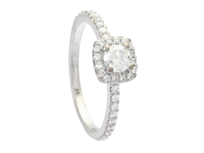 Smycken, RING, 18K vitguld