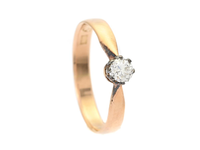 Smycken, ENSTENSRING, 18K guld