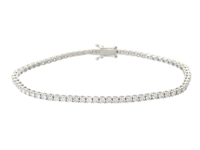 Smycken, TENNISARMBAND, 18K vitguld