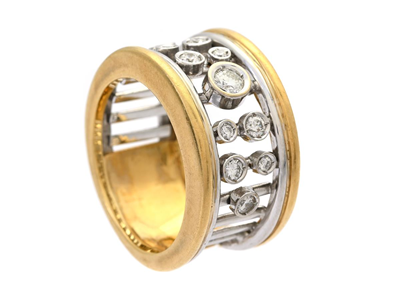 Smycken, RING, 18K guld/vitguld