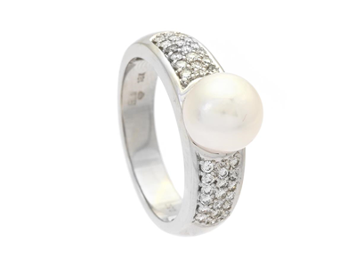 Smycken, RING, 18K vitguld