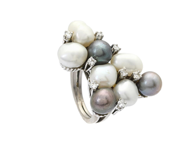 Smycken, RING, 18K vitguld