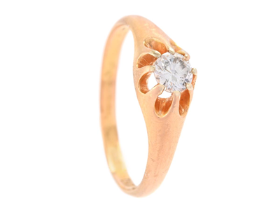 Smycken, ENSTENSRING, 18K guld