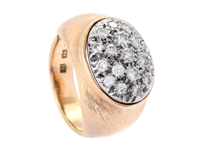 Smycken, RING, 18K guld/vitguld