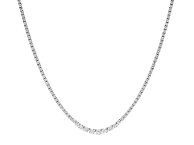 Smycken, COLLIER, 18K vitguld doserad med 91 briljantslipade diamanter 3,76 ctv