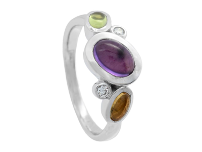 Smycken, RING, 18K vitguld