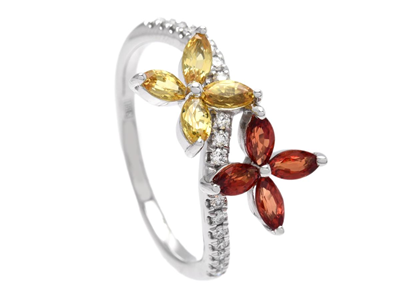 Smycken, RING, 18K vitguld