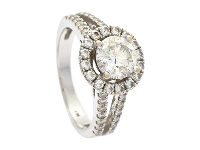 Smycken, RING, 14K vitguld