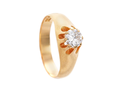 Smycken, ENSTENSRING, 18K guld