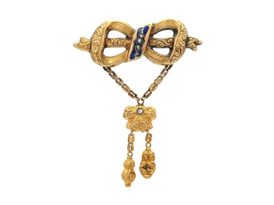 Smycken, BROSCH, 18K guld