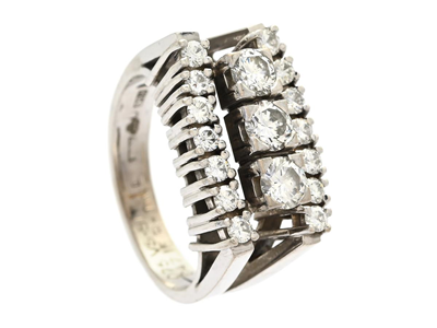 Smycken, RING, 18K vitguld