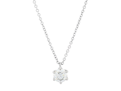 Smycken, ENSTENSHÄNGE MED KEDJA, 18K vitguld