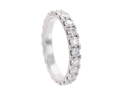 Smycken, HELALLIANSRING, 18K vitguld