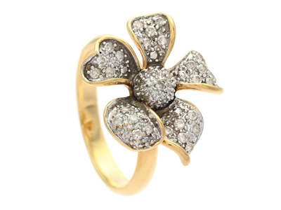 Smycken, RING, blomma