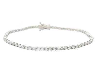 Smycken, TENNISARMBAND, 18K vitguld