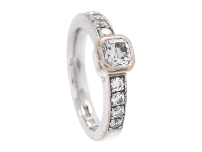 Smycken, RING, 18K vitguld