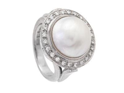 Smycken, RING, 18K vitguld