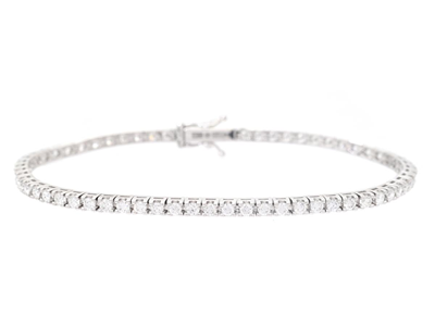 Smycken, TENNISARMBAND, 18K vitguld