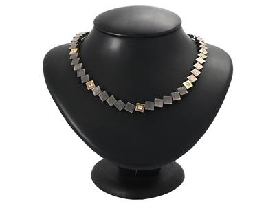 Smycken, COLLIER, silver/förgyllt silver