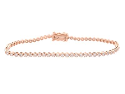 Smycken, TENNISARMBAND, 18K roséguld