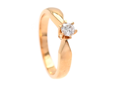 Smycken, ENSTENSRING, 18K guld