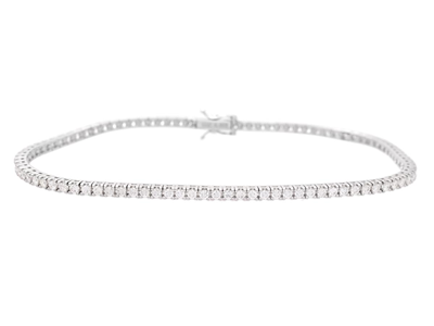 Smycken, TENNISARMBAND, 18K vitguld