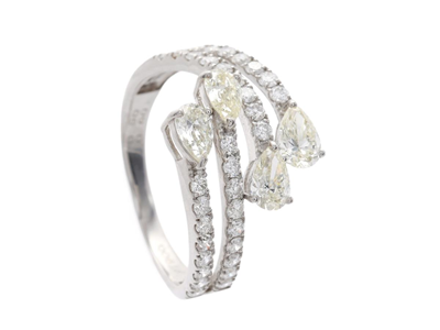 Smycken, RING, platina