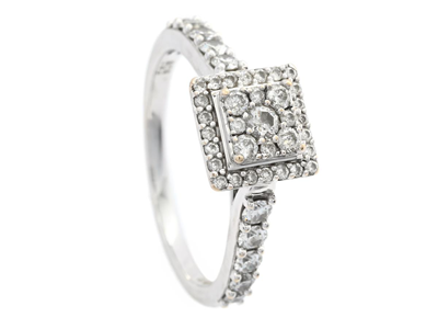 Smycken, RING, 18K vitguld