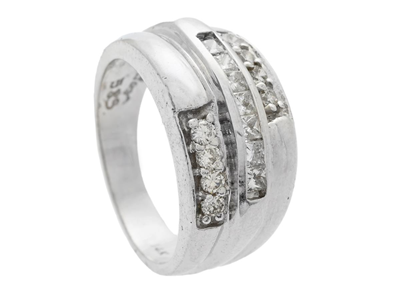 Smycken, RING, 14K vitguld