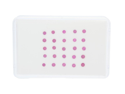 Ädelstenar, 25 RUBINER, runda