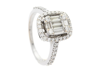 Smycken, RING, 14K vitguld