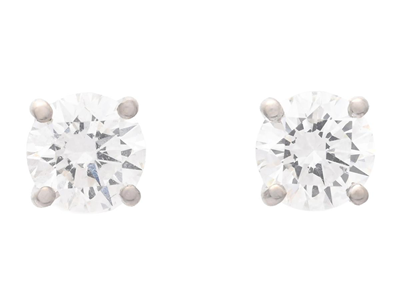 Smycken, ENSTENSÖRHÄNGEN, 18K vitguld