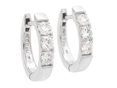 Smycken, ÖRHÄNGEN, 18K vitguld