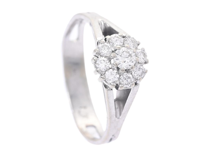 Smycken, RING, 18K vitguld