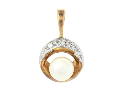 Smycken, PÄRLHÄNGE, 14K guld