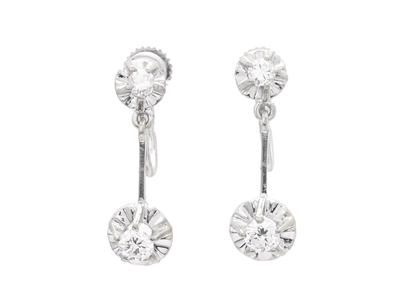 Smycken, ÖRHÄNGEN, 18K vitguld